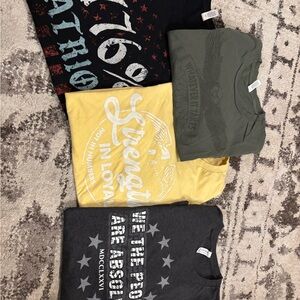 Men's Graphic Tee Bundle - Black, Yellow, Green, Gray